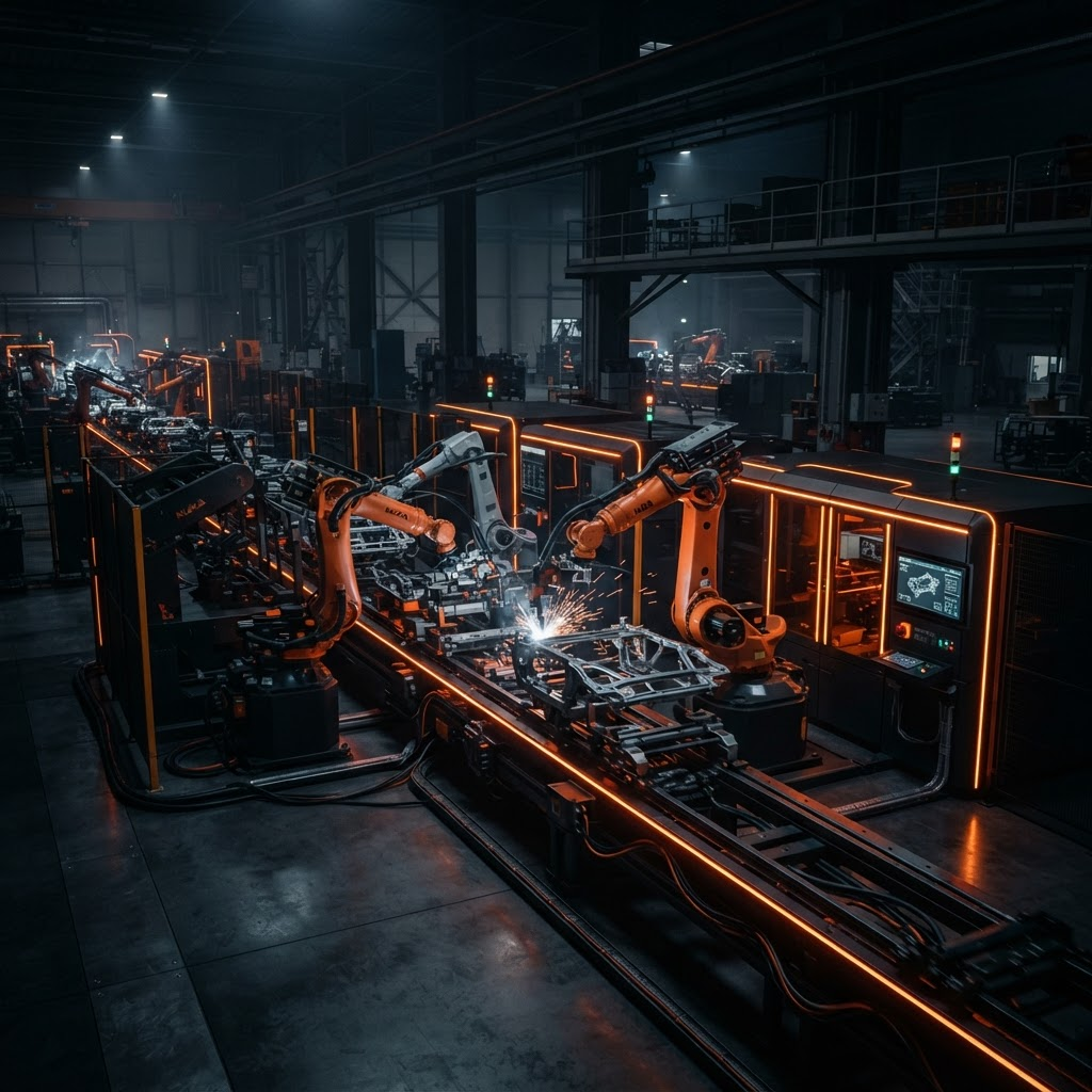 Modern industrial machinery production line